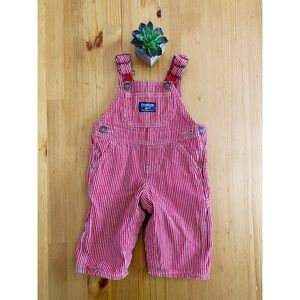 Vintage Striped Denim Overalls